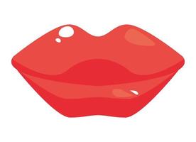 vrouw rode lippen vector