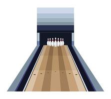 bowlingbaan met dennen vector