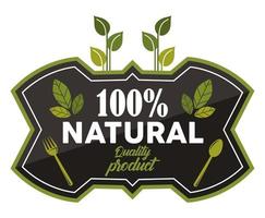 100 procent natuurlijk product vector