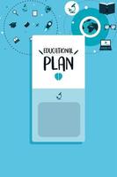 educatief plan concept vector