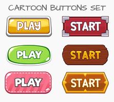 Cartoon knoppen instellen spel. Vectorillustratie vector