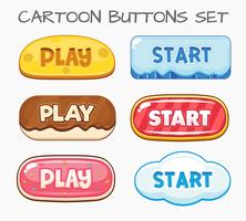 Cartoon knoppen instellen spel. Vectorillustratie vector