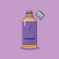 lavendel olie pictogram vectorillustratie. essentiële olie. aromatherapie. platte cartoonstijl geschikt voor web, bestemmingspagina, banner, flyer, sticker, behang, achtergrond, mobiele app, ui vector