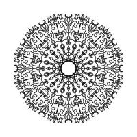 cirkelvormig patroon in de vorm van mandala voor henna, mehndi, tatoeage, decoratie. decoratief ornament in etnische oosterse stijl. kleurboek pagina. vector