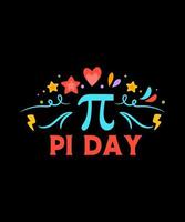 pi plat ontwerp pi dag illustratie vector