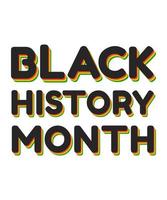 zwarte geschiedenis maand typografie sjabloonontwerp vector