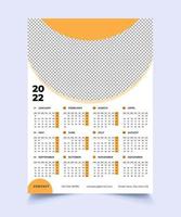 afdruksjabloon voor wandkalender vector