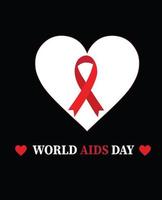 wereld aids dag liefde vector