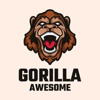 illustratie vectorafbeelding van gorilla, goed voor logo-ontwerp vector