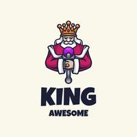 illustratie vectorafbeelding van koning, goed voor logo-ontwerp vector