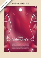 behang liefde sociale media sjabloon Valentijnsdag vector
