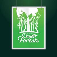 internationale dag van bossen logo ontwerpsjabloon vector