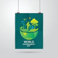 wereld milieu dag logo ontwerpsjabloon vector