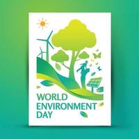 wereld milieu dag logo ontwerpsjabloon vector