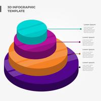 Platte 3D Infographic elementen Vector sjabloon