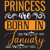 prinses is geboren in januari vector