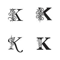 letter k logo pictogram ontwerp sjabloon elementen vector