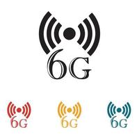 6g logo afbeelding vector