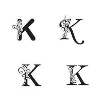 letter k logo pictogram ontwerp sjabloon elementen vector