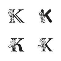 letter k logo pictogram ontwerp sjabloon elementen vector