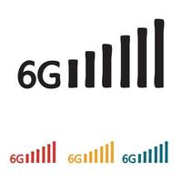 6g logo afbeelding vector