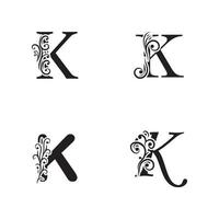 letter k logo pictogram ontwerp sjabloon elementen vector