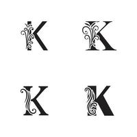 letter k logo pictogram ontwerp sjabloon elementen vector