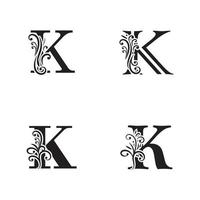 letter k logo pictogram ontwerp sjabloon elementen vector