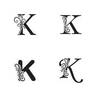 letter k logo pictogram ontwerp sjabloon elementen vector