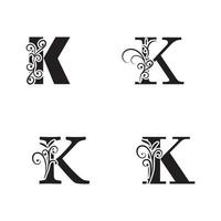 letter k logo pictogram ontwerp sjabloon elementen vector