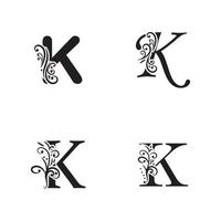 letter k logo pictogram ontwerp sjabloon elementen vector