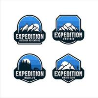 expeditie badge decorontwerp vector