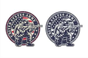verenigde staten leger vector ontwerp logo