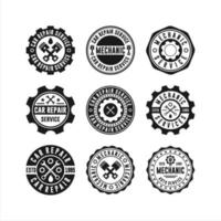 badge monteur service reparatieset vector