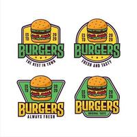 hamburgers vector ontwerp logo collectie set