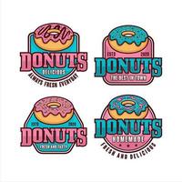 donuts badge vector design collectie