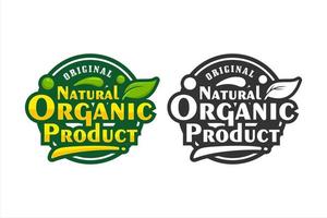 natuurlijk biologisch productontwerp premium logo.eps vector