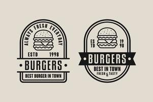 hamburger vector design vintage logo collectie