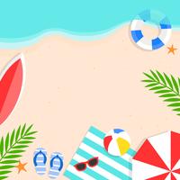 Zomertijd, zomer strand achtergrond vectorillustratie vector