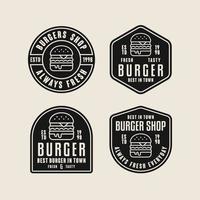 burgerwinkel verse en smakelijke logo-collectie vector