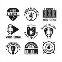 muziekfestival badge collecties vector