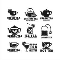 badge originele thee vers en gezond vector