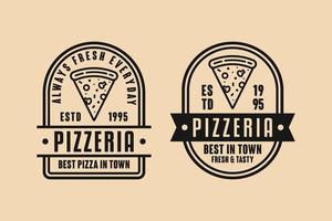 pizzeria vector ontwerp vintage logo