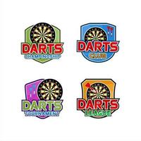 darts clubtoernooi kampioenschapsset vector