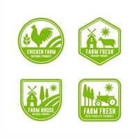 boerderij vers logo's natuurlijk product vector