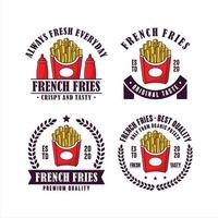 Franse frietjes vector logo collectie