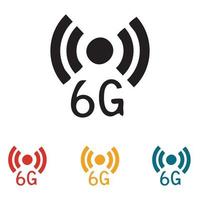 6g logo afbeelding vector