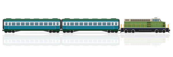 spoorwegtrein met locomotief en wagens vectorillustratie vector