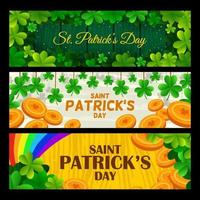 st patrick's day klaver banner vector