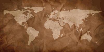 wereldkaartsjabloon met continenten, Noord- en Zuid-Amerika, Europa en Azië, Afrika en Australië vector